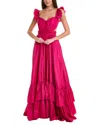 Mac Duggal Sweetheart Neck A-line Tiered Gown In Purple