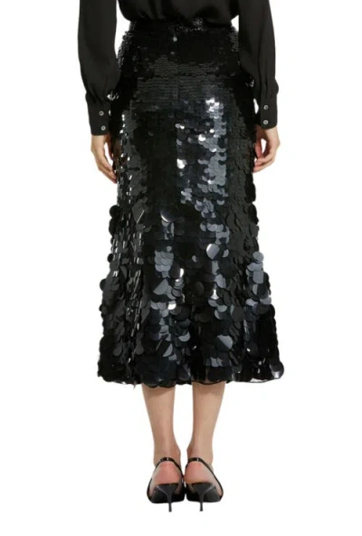 MAC DUGGAL MAC DUGGAL PAILLETTE SEQUIN MIDI SKIRT