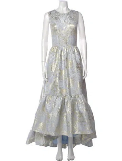 Pre-owned Mac Duggal Paisley Print Long Dress W/ Tags In Multi