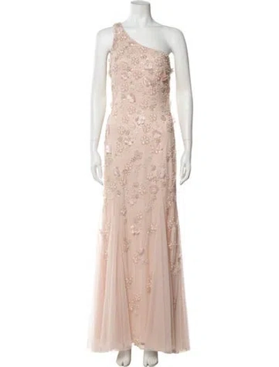 Pre-owned Mac Duggal Patterned Long Dress In Neutral