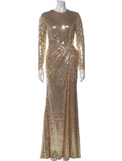 Pre-owned Mac Duggal Patterned Long Dress W/ Tags