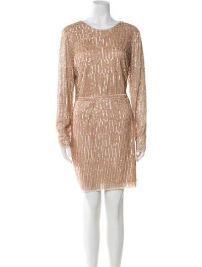 Pre-owned Mac Duggal Patterned Mini Dress W/ Tags In Neutral