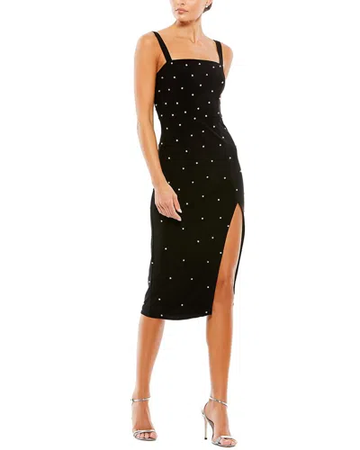 Mac Duggal Women's Ieena Sleeveless Rhinestone Encrusted Square Neck Mini Dress In Black