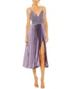 Mac Duggal Slim Strap Ruched Top Heat Pleated Dress