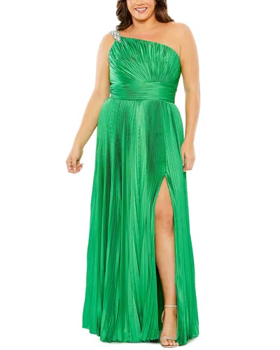 MAC DUGGAL MAC DUGGAL PLUS PLEATED SLEEVE A-LINE DRESS