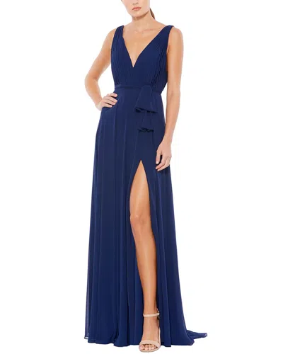 Mac Duggal 55283 Prom Long Sleeveless Formal Dress In Blue