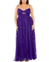 Mac Duggal Keyhole Detail Chiffon Sleeveless Gown In Us 14w