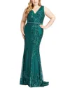 Mac Duggal Plus  Trumpet Gown
