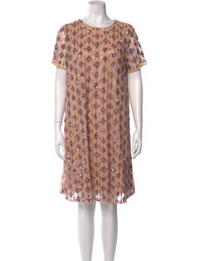Pre-owned Mac Duggal Printed Knee-length Dress W/ Tags In Multi