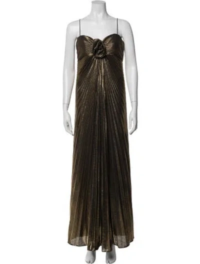 Pre-owned Mac Duggal Printed Long Dress