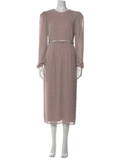 Pre-owned Mac Duggal Printed Long Dress W/ Tags In Pink