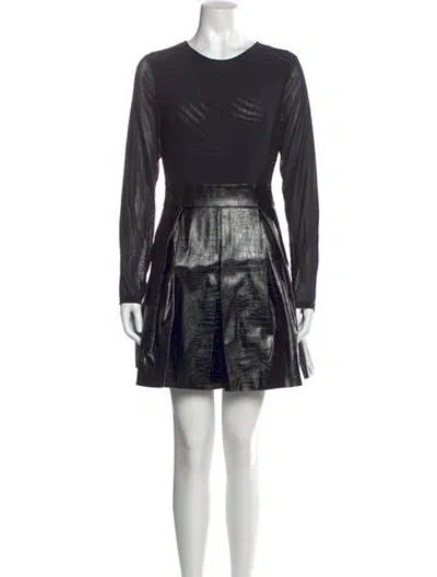 Pre-owned Mac Duggal Printed Mini Dress W/ Tags In Black