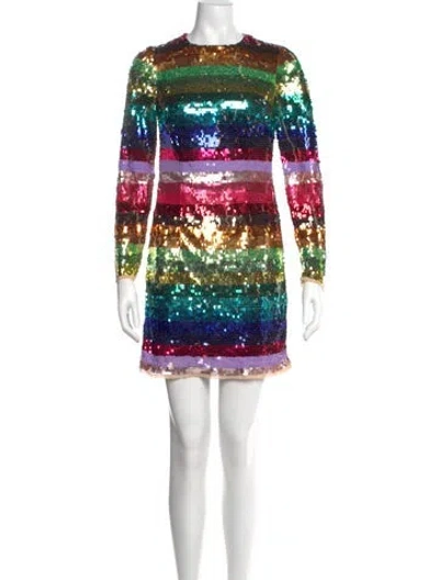 Pre-owned Mac Duggal Printed Mini Dress W/ Tags In Multi