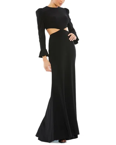 MAC DUGGAL PUFF SHOULDER CUTOUT GOWN