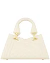 Mac Duggal Quilted Napa Leather Angular Handbag In Neutral