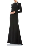Mac Duggal 26612 Long Sleeve Formal Fitted Gown In Black