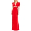 Mac Duggal Cutout Column Gown In Red