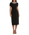 Mac Duggal Rhinestone Neckline Column Dress In Black