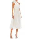 Mac Duggal 49491 Short One Shoulder Chiffon Dress In White