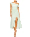 Mac Duggal Asymmetrical Gathered Dress In Green