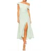 Mac Duggal Asymmetrical Gathered Dress In Mint