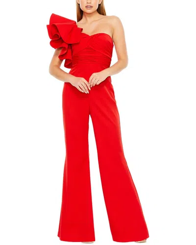 MAC DUGGAL RUFFLE FLARE JUMPSUIT