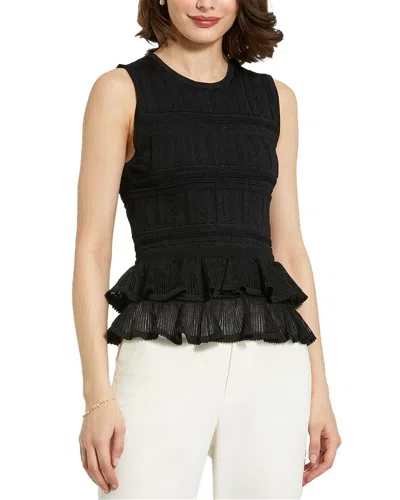 MAC DUGGAL MAC DUGGAL RUFFLE HEM SHIRT