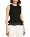MAC DUGGAL MAC DUGGAL RUFFLE HEM SHIRT