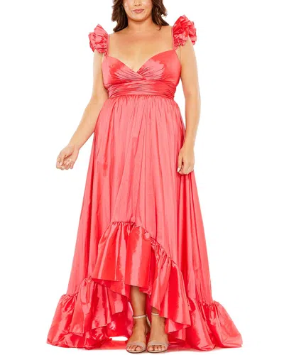 Mac Duggal Ruffle Strap High-low Gown