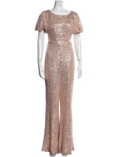 Pre-owned Mac Duggal Scoop Neck Jumpsuit W/ Tags In Pink