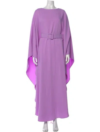 Pre-owned Mac Duggal Scoop Neck Long Dress In Purple