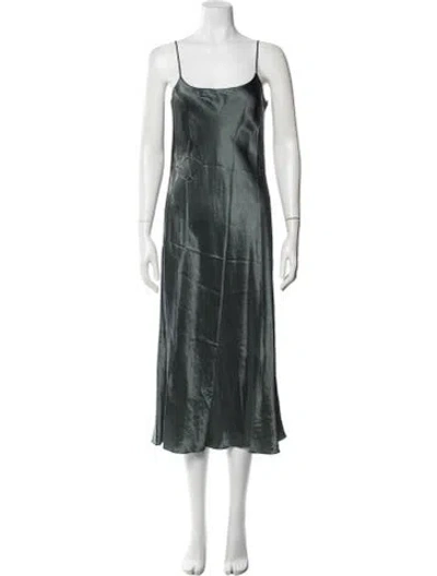 Pre-owned Mac Duggal Scoop Neck Long Dress W/ Tags In Green