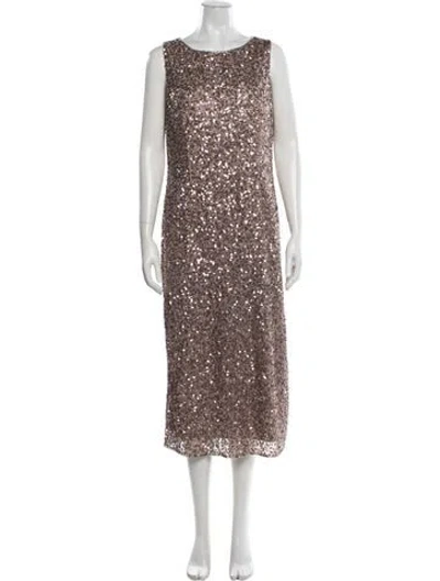 Pre-owned Mac Duggal Scoop Neck Long Dress W/ Tags In Multi