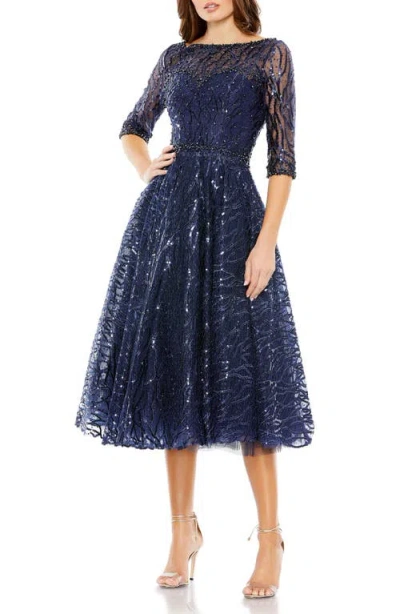 Long Sleeve Sequin Formal Dress: Mac Duggal 5720