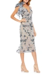 Mac Duggal Sequin Cocktail Dress In Slate Grey