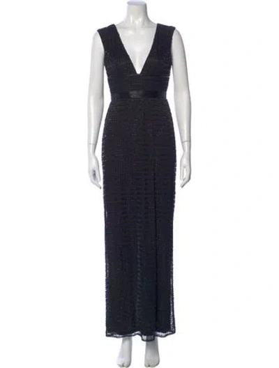 Pre-owned Mac Duggal Sequin Long Dress In Black