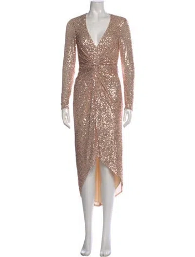Pre-owned Mac Duggal Sequin Long Dress W/ Tags In Neutral