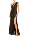 Mac Duggal Sequined Bow Trumpet Gown