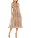 Mac Duggal Women's Sequined Cap Sleeve Fit And Flare Dress