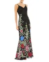 Mac Duggal Gown In Black Multi