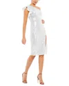 Mac Duggal Sequined Flutter Midi Dress