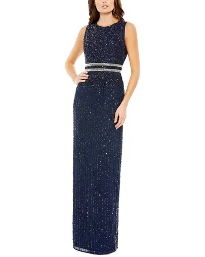 MAC DUGGAL MAC DUGGAL SEQUINED HIGH NECK COLUMN GOWN