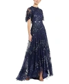 Mac Duggal Sequin Tulle Gown In Midnight