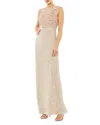Mac Duggal 93603 Mother Of The Bride Long Gown In Nude