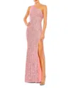 Mac Duggal One Shoulder Sequin Gown In Hot Pink