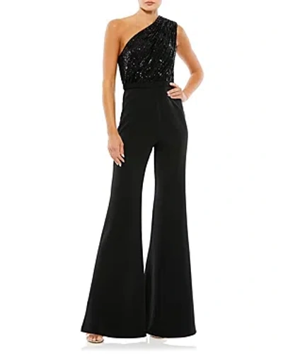Mac Duggal Sequined Jumpsuit In Black