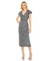 Mac Duggal Sheath Gown In Silver