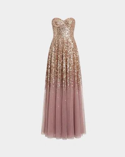 Mac Duggal Sequin-embellished Tulle A-line Gown In Multi