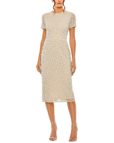 Mac Duggal Sheath Dress In Beige