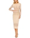 Mac Duggal Women's Embellished Long-sleeve Column Dress